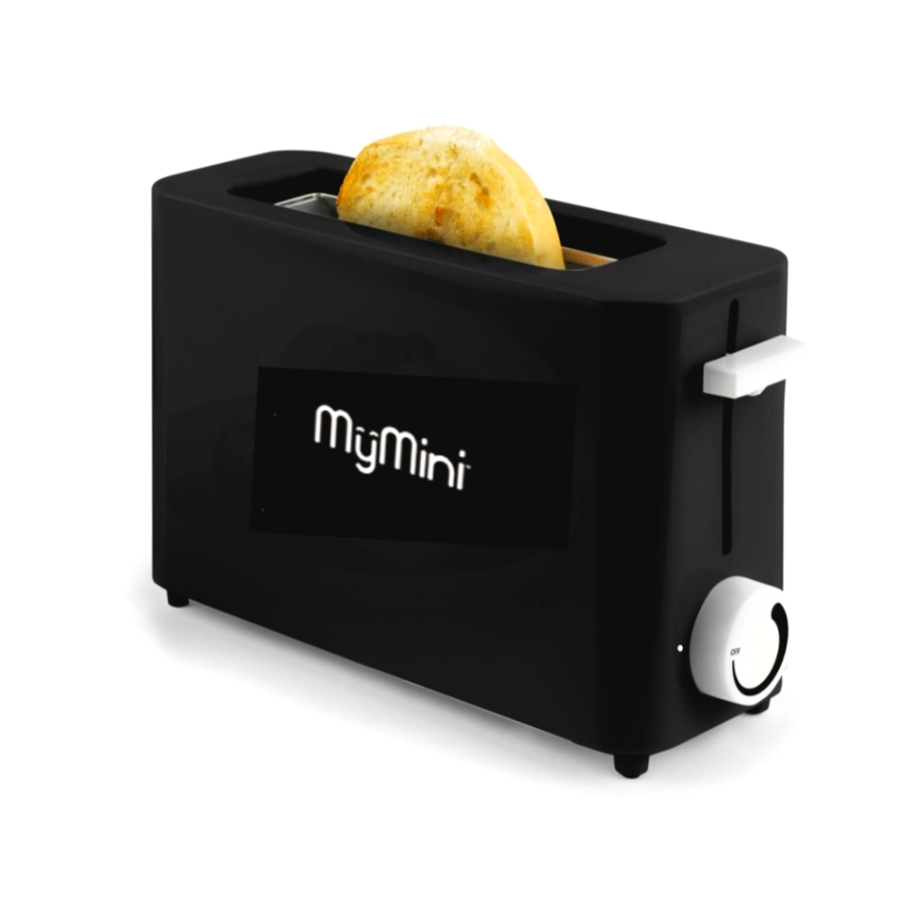My Mini Black Single Extra Wide Slot Toaster